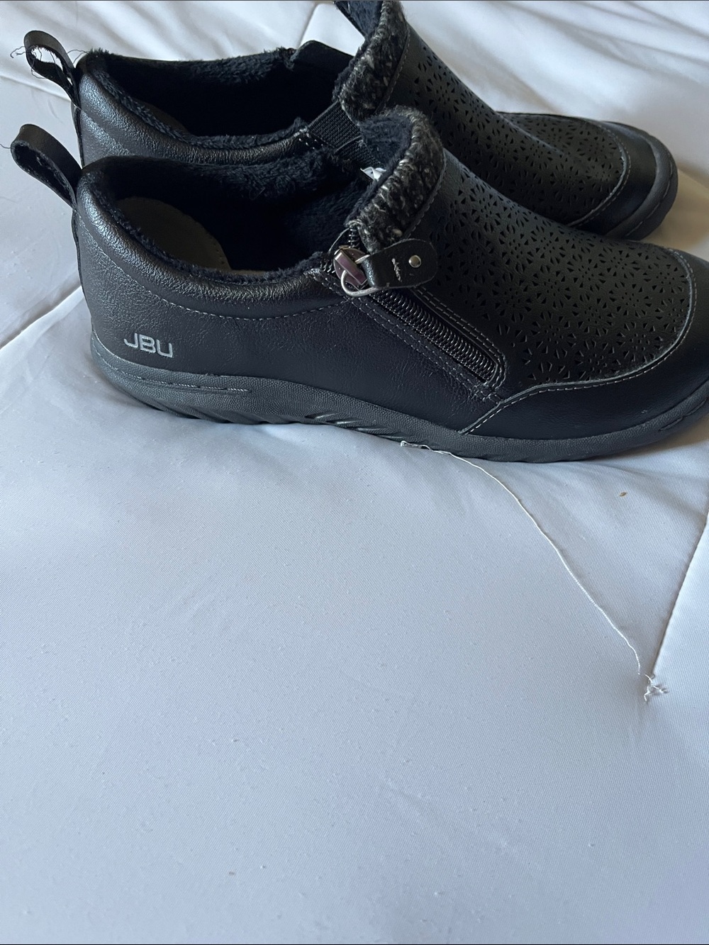 JBU Black Slip-On Perforated Comfort Sneakers